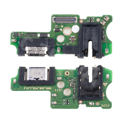 Шлейф для Tecno Pova 4 Pro (LG8n) плата на системный разъем/разъем гарнитуры/микрофон - Премиум