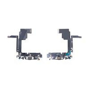 Шлейф для iPhone 15 Pro (A3102) на системный разъем/микрофон Черный - Премиум