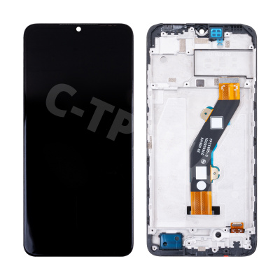 Дисплей для Tecno Spark 10 4G (KI5q) модуль с рамкой Черный - OR