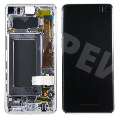 Дисплей для Samsung Galaxy S10 (G973F) модуль с рамкой Белый - OR (SP)