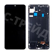 Дисплей для Samsung Galaxy A30 (A305F) модуль с рамкой Черный - (OLED)