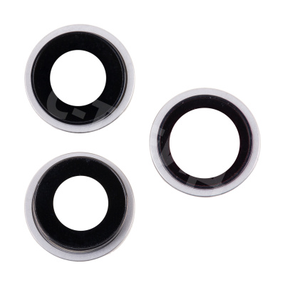 Стекло камеры для iPhone 15 Pro Max (комплект 3 шт.) Серый