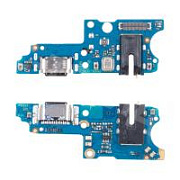 Шлейф для Tecno Spark 10 Pro (KI7) плата на системный разъем/разъем гарнитуры/микрофон - Премиум