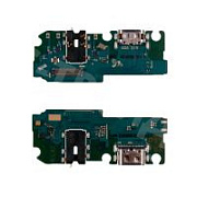 Шлейф для Samsung Galaxy A12/M12 (A125F/M127F) плата системный разъем/разъем гарнитуры/микрофон - Премиум