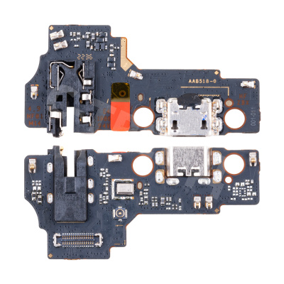 Шлейф для Realme C30/Narzo 50i Prime (RMX3581/RMX3506) плата на системный разъем/разъем гарнитуры/микрофон - Премиум