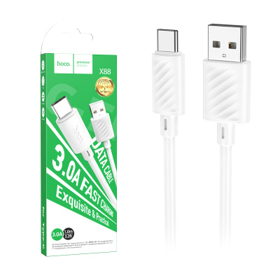 Кабель USB - Type-C Hoco X88 (3A) Белый