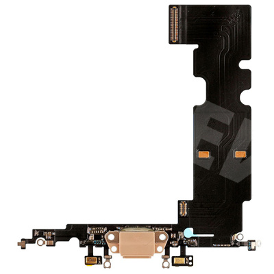 Шлейф для iPhone 8 Plus на системный разъем/микрофон Золото