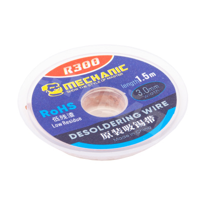 Поглотитель олова (оплётка) Mechanic R-300 (3.0 мм*1.5 м)