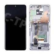 Дисплей для Samsung Galaxy S20 Ultra (G988B) модуль с рамкой Белый - OR (SP)