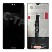 Дисплей для Huawei P20 (EML-L29) в сборе с тачскрином Черный - Оптима