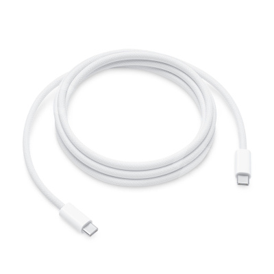 Кабель Type-C - Type-C для iPhone 15/15 Plus/15 Pro/15 Pro Max/16/16 Plus/16 Pro/16 Pro Max, 17/17 Pro/17 Pro Max/Air MacBook (240W, PD, оплетка нейлон, 2 м) Белый - OR