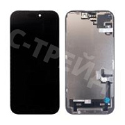 Дисплей для iPhone 15 (A3090) в сборе с тачскрином Черный - (In-Cell, Full HD) (с верификацией = с привязкой без ошибки)