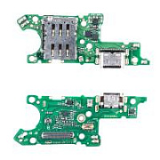 Шлейф для Huawei Honor X9a 5G (RMO-NX1) плата на системный разъем/разъем SIM/микрофон - Премиум