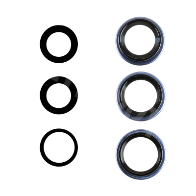 Стекло камеры для iPhone 17 Pro/17 Pro Max (комплект 3 шт.) Синий