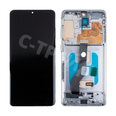 Дисплей для Samsung Galaxy S20+ (G985F) модуль с рамкой Серый - (In-Cell)
