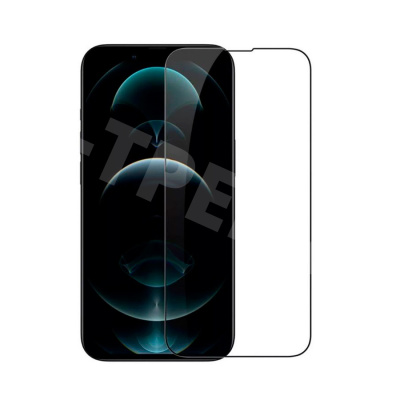 Защитное стекло "Стандарт" для iPhone 13 Pro Max/14 Plus Черный (Полное покрытие)