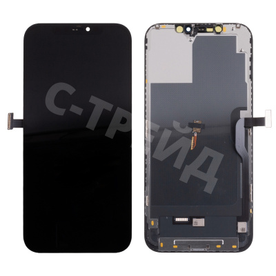 Дисплей для iPhone 12 Pro Max (A2411) в сборе с тачскрином Черный - (Hard OLED) Стандарт