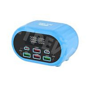 Зарядная станция Relife RL-309U (72W, 4USB QC3.0/2Type-C PD, LCD)