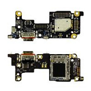 Шлейф для Xiaomi 12T/12T Pro (22071212AG/MZB0CE5RU) плата системный разъем/разъем SIM/микрофон - Премиум