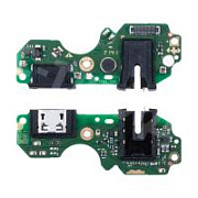 Шлейф для Tecno Spark 8C (KG5n) плата на системный разъем/разъем гарнитуры/микрофон - Премиум