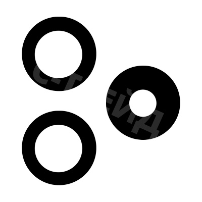 Стекло камеры для Samsung Galaxy A25 5G (A256E) (комплект 3 шт.) Черный