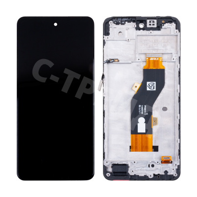 Дисплей для Infinix Hot 40i (X6528B) модуль с рамкой Черный - OR