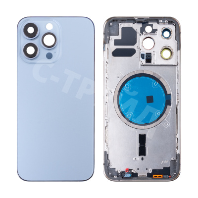 Корпус для iPhone 13 Pro (A2640) (1 Sim) Голубой - Премиум