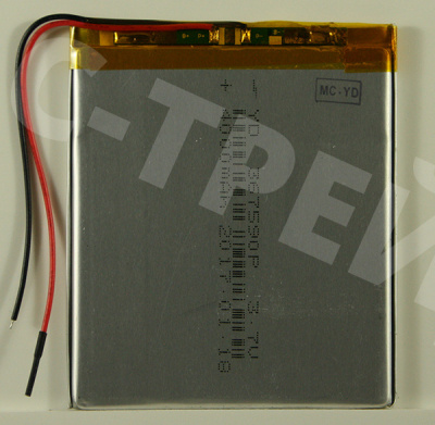 Аккумулятор универсальный 367590p 3,7v Li-Pol 4000 mAh (3.6*75*90 mm)