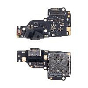 Шлейф для Xiaomi Redmi Note 13 4G (23129RAA4G/23124RA7EO/23129RA5FL) плата системный разъем/разъем SIM/микрофон - Премиум