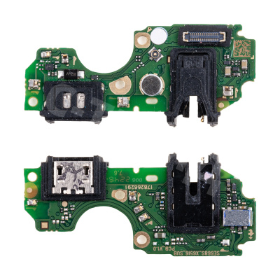 Шлейф для Infinix Smart 7 HD (X6516) плата на системный разъем/разъем гарнитуры/микрофон - Премиум