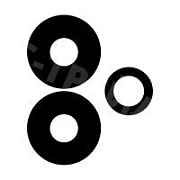 Стекло камеры для Xiaomi Redmi 12 4G (23053RN02Y) (комплект 3 шт.) Черный