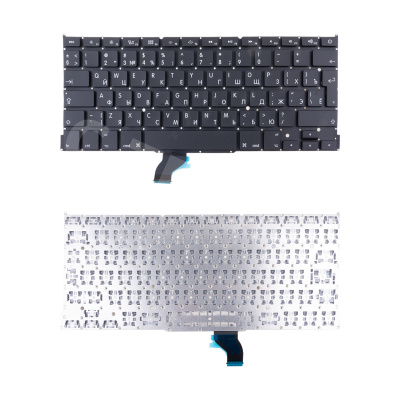 Клавиатура для ноутбука MacBook Pro 13" A1425 (2012-2013, Г-образный Enter RU) Черный
