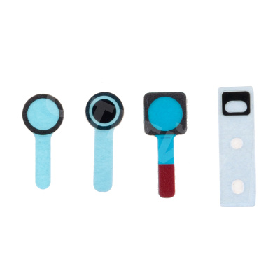 Наклейка (пыльник) передней камеры и датчиков на дисплей для iPhone 13/13 mini/13 Pro/13 Pro Max (комплект 4 шт.)