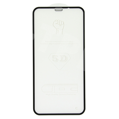 Защитное стекло "Стандарт" для iPhone Xr/11 Черный (Полное покрытие)