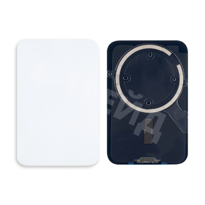 Задняя крышка для iPhone 17 Pro (A3523) Серебро (стекло, монолит, MagSafe, логотип) - Премиум