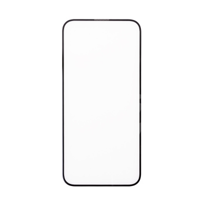 Защитное стекло "Стандарт" для iPhone 15 Черный (Полное покрытие)