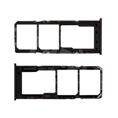 Держатель SIM для Samsung Galaxy A12 (A125F) Черный