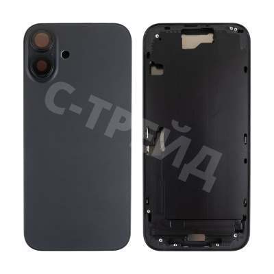 Корпус для iPhone 16 Plus (A3290) (1 Sim) Черный - Премиум