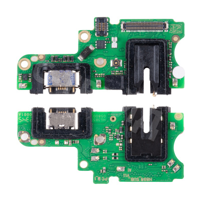 Шлейф для Tecno Pova 6 4G (LI7) плата на системный разъем/разъем гарнитуры/микрофон - Премиум