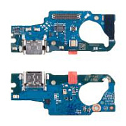 Шлейф для Samsung Galaxy M55 5G (M556B) плата системный разъем/микрофон - Премиум