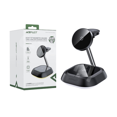Беспроводное зарядное устройство Acefast E16 (для смартфона + гарнитуры + iWatch) Черный
