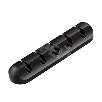 Держатель для проводов на 5 разъемов Черный