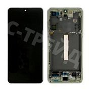 Дисплей для Samsung Galaxy S21 FE (G990B) модуль с рамкой Зеленый - OR (SP)