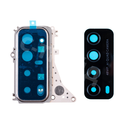 Стекло камеры для Huawei P Smart 2021 (PPA-LX1) в сборе с рамкой Черный