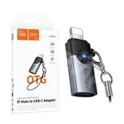 Адаптер Lightning - Type-C Hoco UA46A Серый
