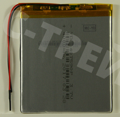 Аккумулятор универсальный 407590p 3,7v Li-Pol 4000 mAh (4*75*90 mm)