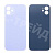 Задняя крышка для iPhone 12 (A2403) Фиолетовый (стекло, монолит, широкий вырез под камеру, логотип) - Премиум