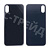 Задняя крышка для iPhone X (A1865/A1901) Серый (стекло, монолит, широкий вырез под камеру, логотип) - Премиум