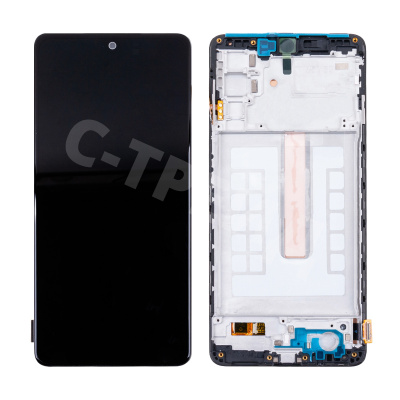 Дисплей для Samsung Galaxy M52 5G (M526B) модуль с рамкой Черный - (OLED) (Full Size)