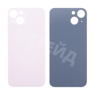 Задняя крышка для iPhone 13 (A2635) Розовый (стекло, монолит, широкий вырез под камеру, логотип) - Премиум